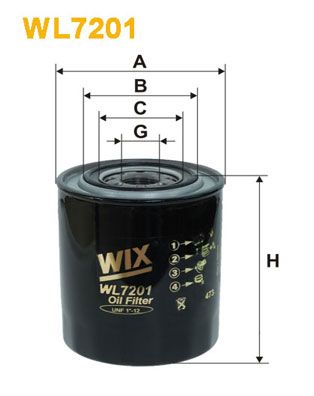 WIX FILTERS Eļļas filtrs WL7201